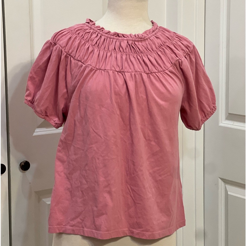 EUC J. Crew Small Rose Smocked Top